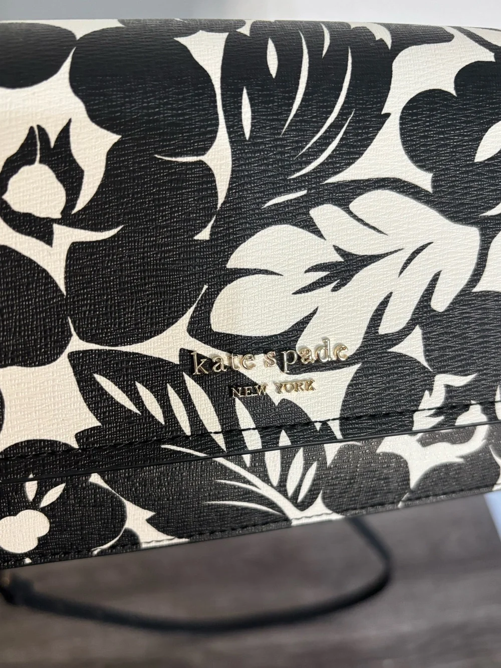 NWT Kate Spade ♠️ Morgan Tropical Foliage Flap Chain Wallet